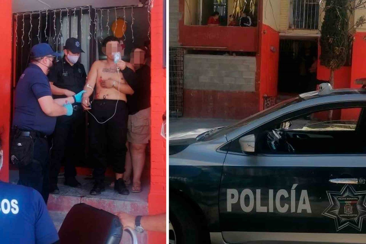 El lesionado fue auxiliado por elementos de la Policía Municipal así como paramédicos.