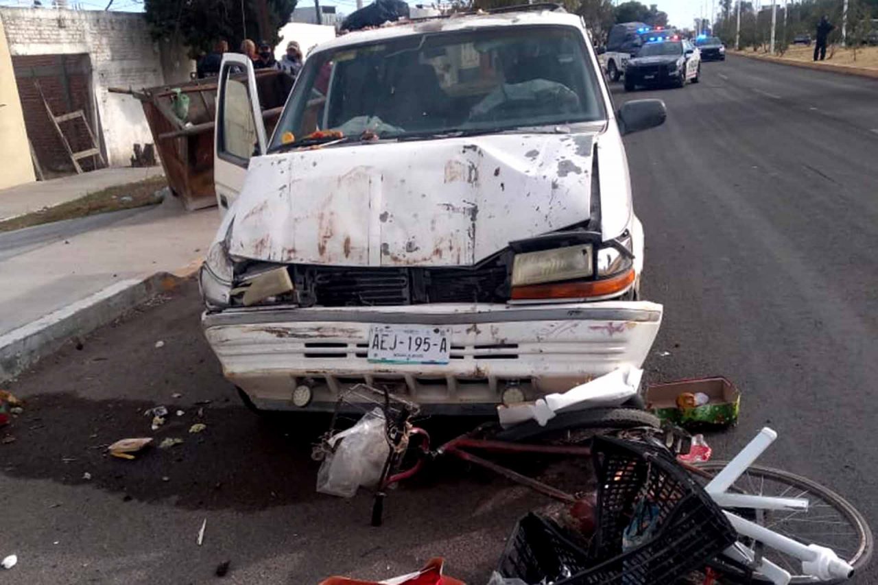 La camioneta que atropello al pepenador