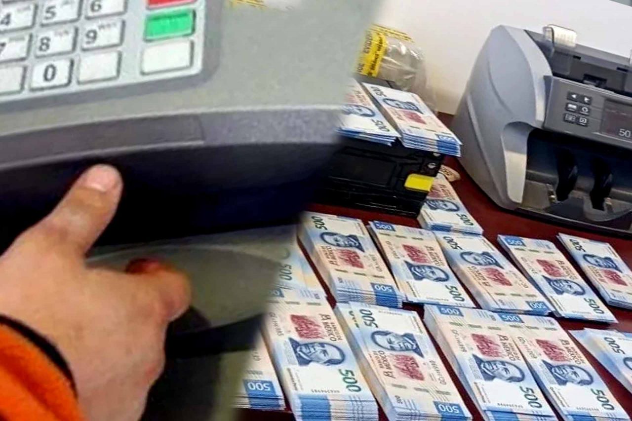 Dinero recuperado del robo al cajero automático