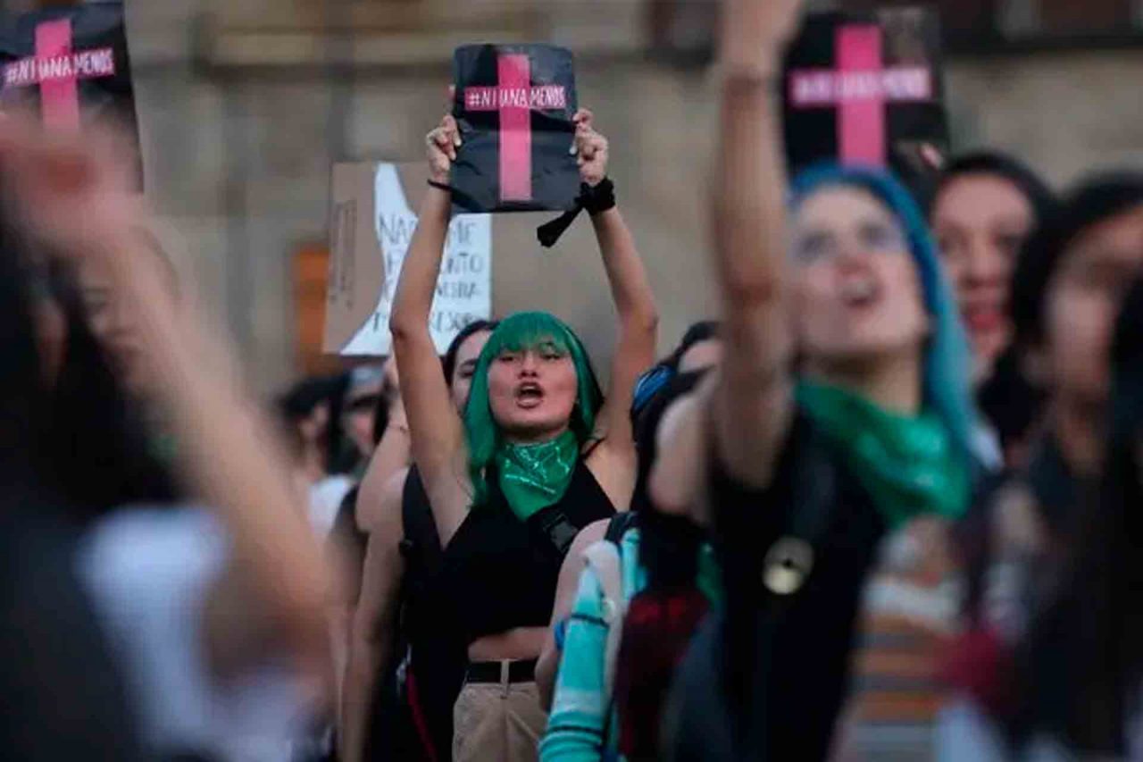 Manifestación, Día Internacional de la Mujer, México.