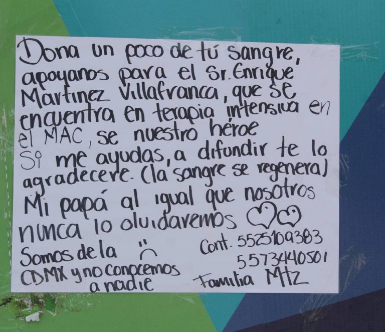 Ánimo raza, necesitan apoyo para el Señor Enrique Martínez