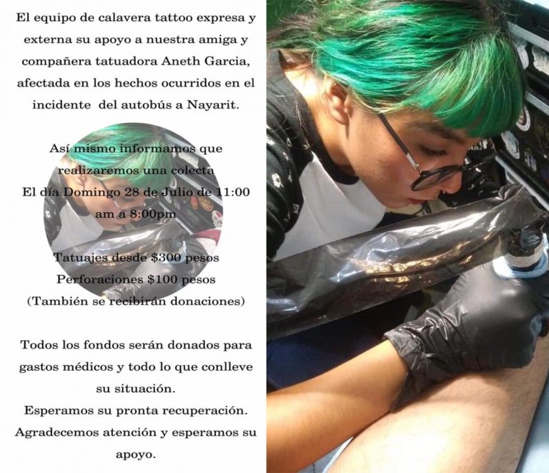 Realizarán colecta y tatuajes pa’ una de las víctimas del autobús