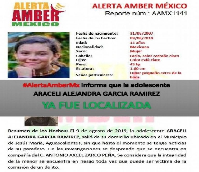 Localizan a adolescente reportada como desaparecida