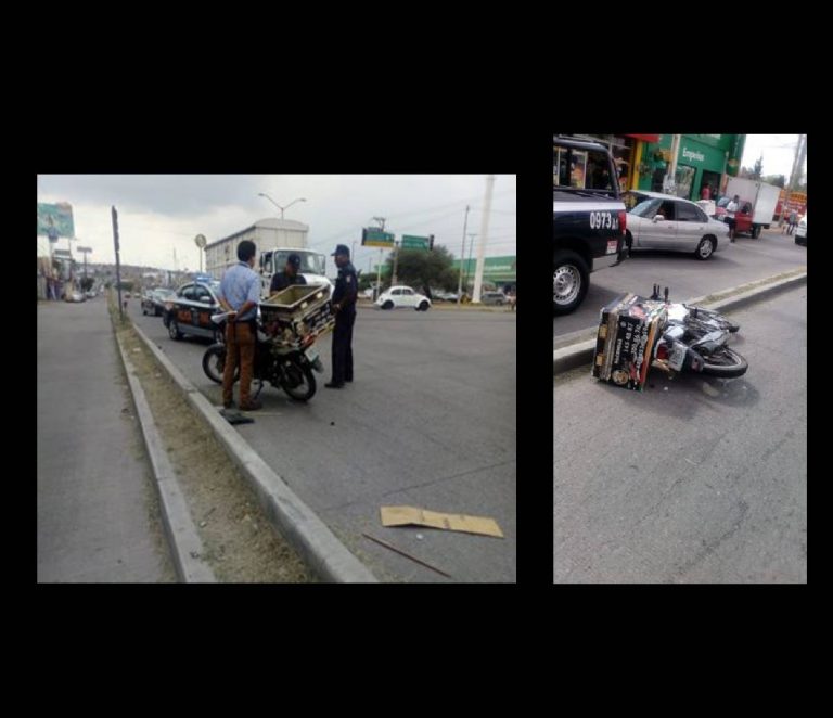 Camión impacta y atropella a motociclista en Haciendas