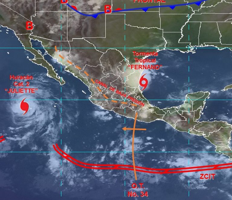 Fernand traerá fuertes lluvias en todo el noreste de México