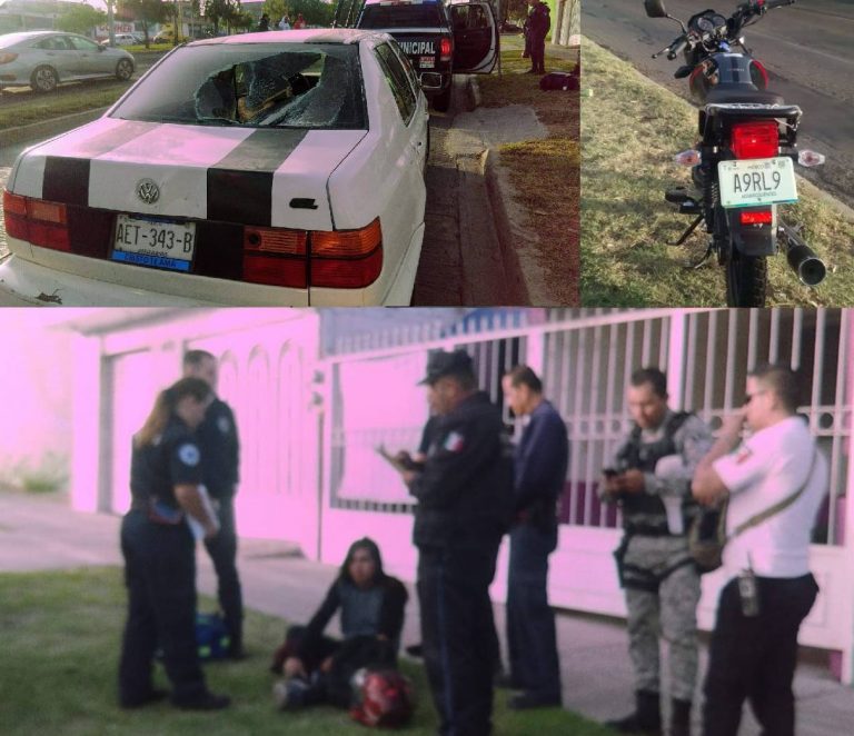 ¡Iba comiendo moscas!, motociclista se estampó con un vehículo