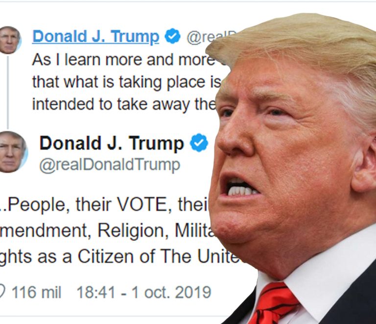 Trump calificó como un golpe el proceso que iniciaron en su contra.