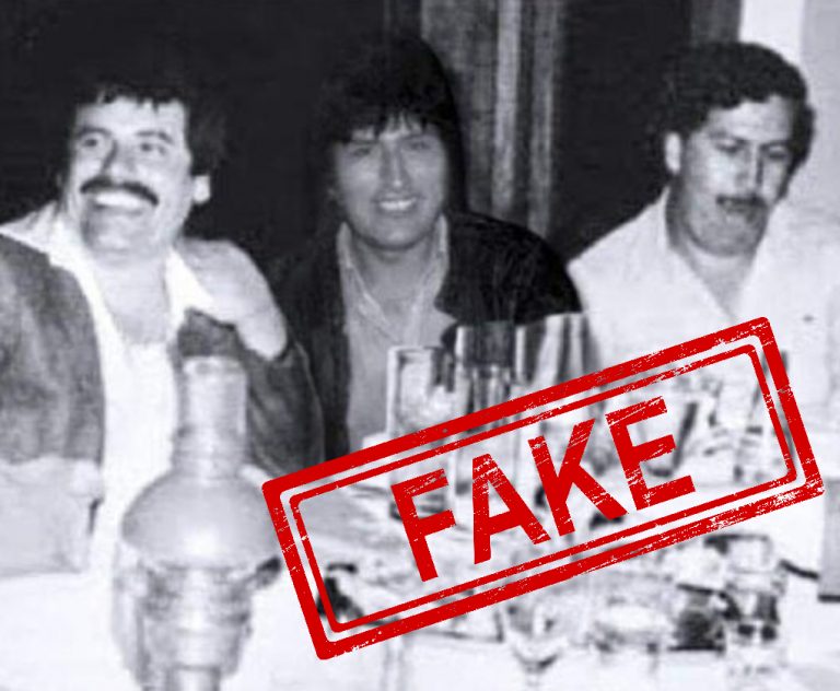Difunden foto falsa de Evo con el “Chapo” y Pablo Escobar