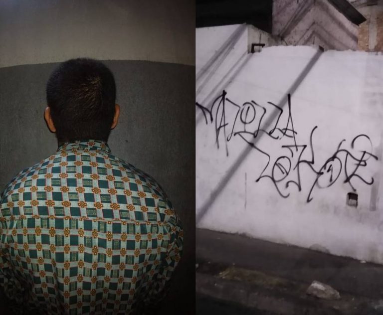 Pepenan al “Malilla Lokote” ¡tiene 25 años y se dedica a grafitear paredes en el Ojocachondo!
