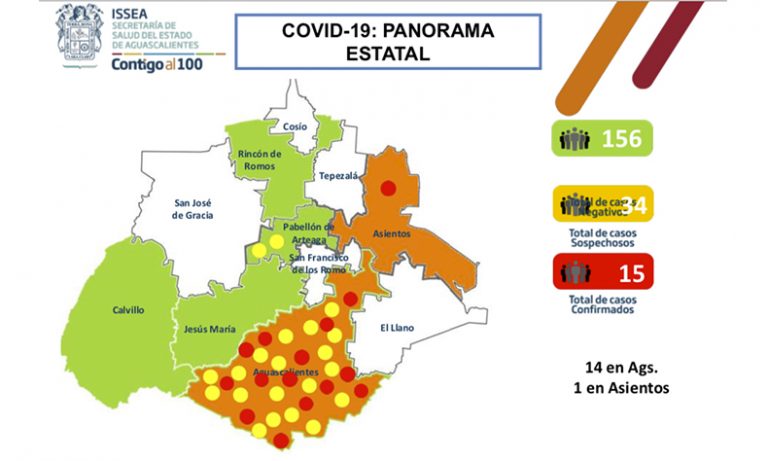 Confirman 3 nuevos casos de coronavirus en Aguascalientes