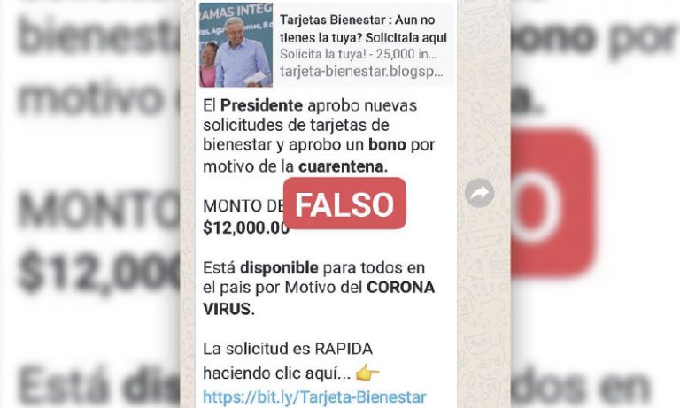 Circula imagen falsa de la Secretaría de Bienestar