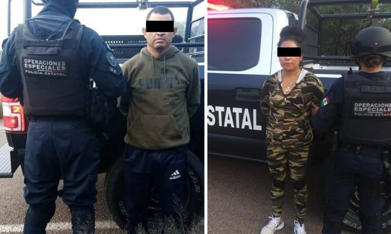 Capturan a pareja tiradora de droga en los límites con Zacatecas