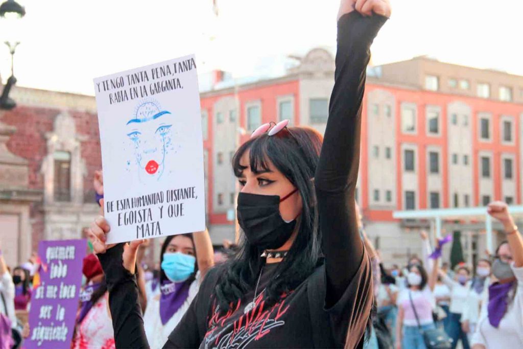 Así fue la manifestación contra los feminicidios en Aguascalientes