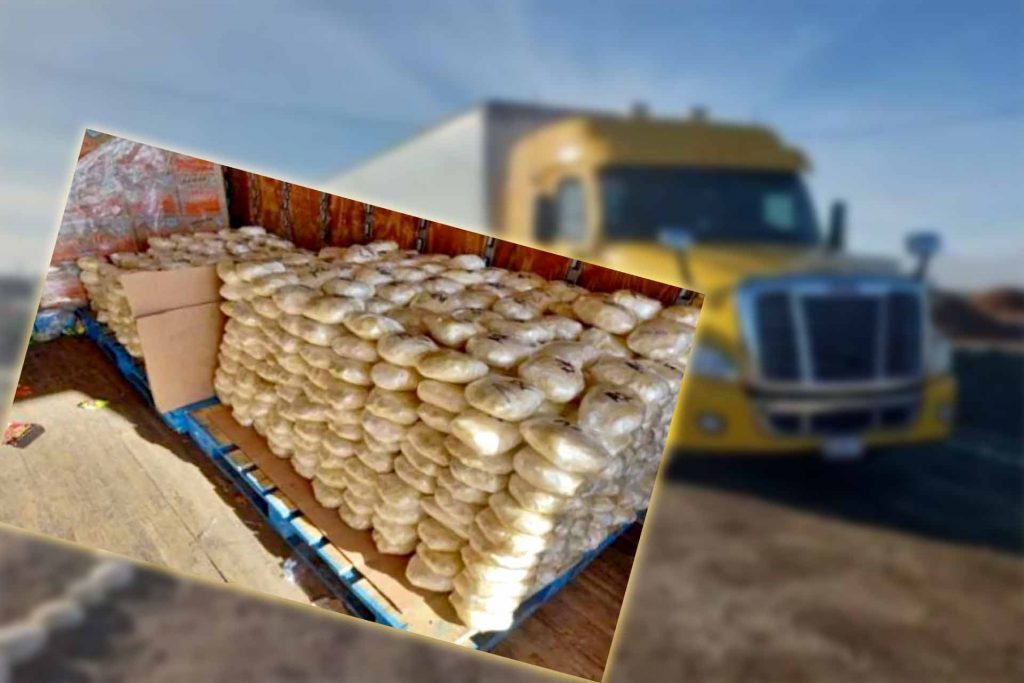 Decomisan 648 kilos de droga ocultos en camión de dulces