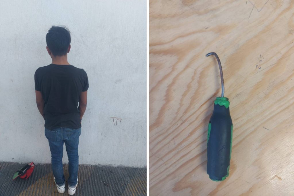 ladrón herir policías picahielo