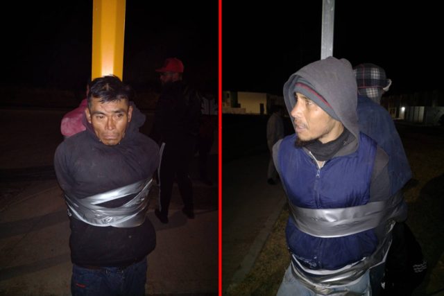 amarran postes cuatro ladrones