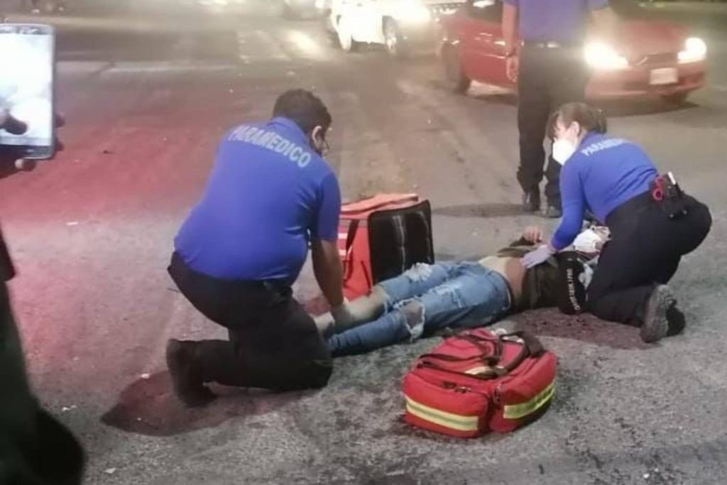 repartidor alimentos accidente