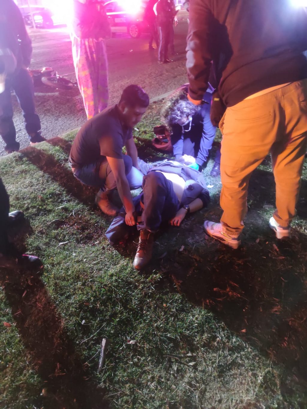 motociclista se amputó una pierna