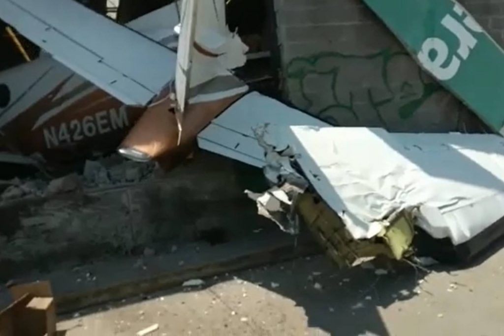 se desplomó aeronave Aurrera
