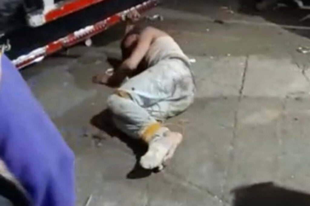 ladrón golpeado brutalmente Agropecuario