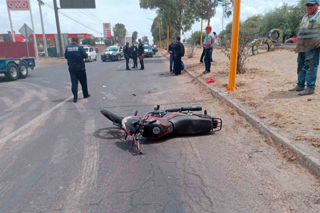 Aguascalientes Accidente Caída Moto Jesús María