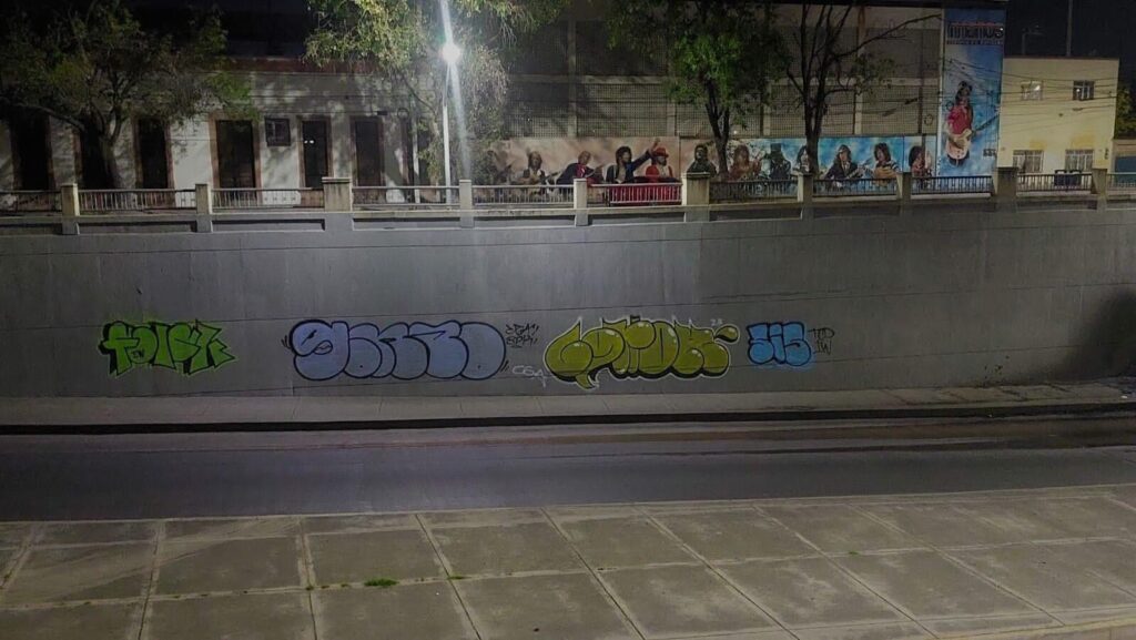 GRAFFITEROS FUERON DETENIDOS POR LA POLICIA MUNICIPAL