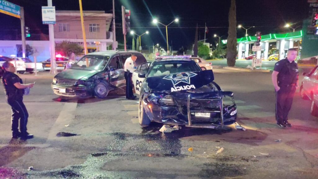 PATRULLA PROVOCA ACCIDENTE VIAL