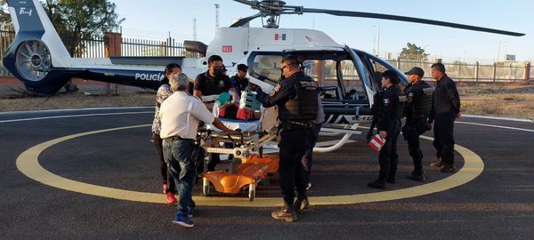 JOVEN QUE FUE AUXLIADO CON EL HELICOPTERO FUERZA 1, SE RECUPERA FAVORAMBLEMNTE