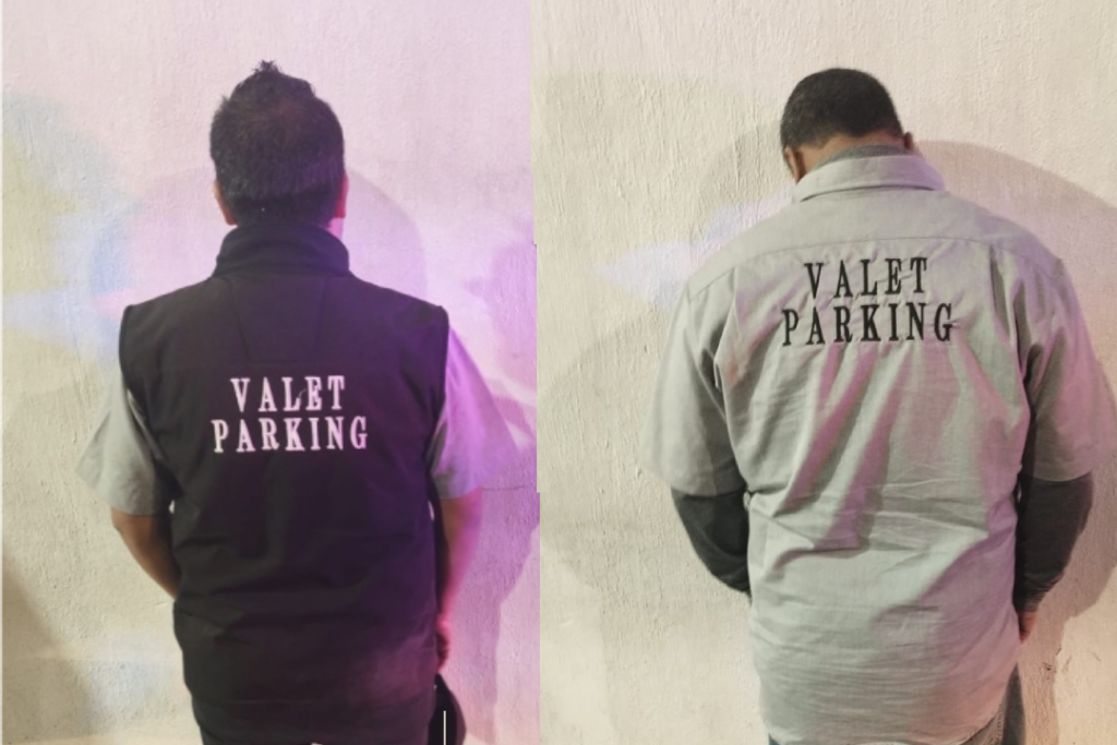 Dos empleados de valet parking fueron detenidos tras atacar a un joven utilizando un bat de beisbol