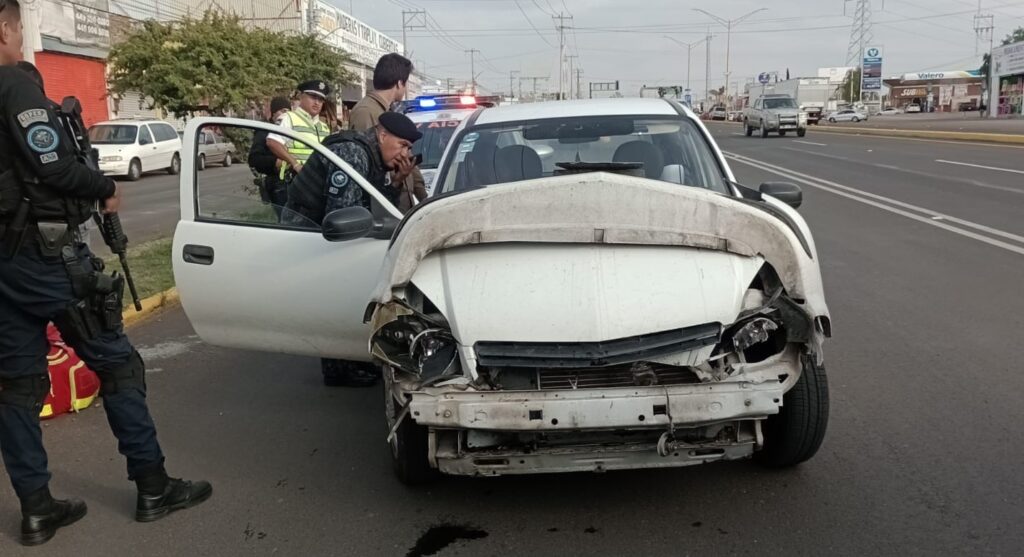 Un hombre resultó lesionado tras accidente en el fraccionamiento Guadalupe Peralta