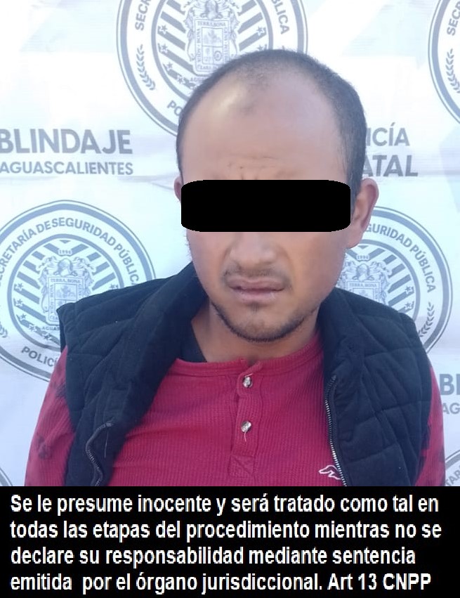 Con amenazas asaltó una tienda de abarrotes en La Punta, Cosío, y fue detenido en la huida
