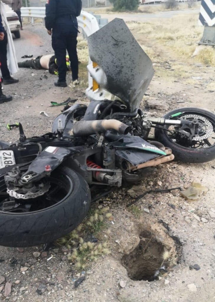 Motociclista originario de Aguascalientes se mató en un accidente en Zacatecas