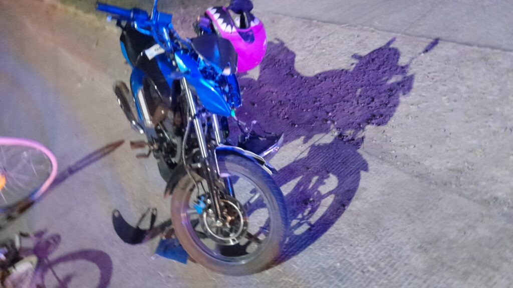 Motociclista adolescente embistió a un ciclista que se le atravesó en San José de Pozo Bravo