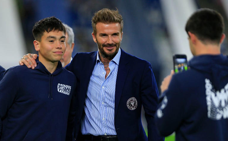 El gesto de David Beckham con un policía en Monterrey