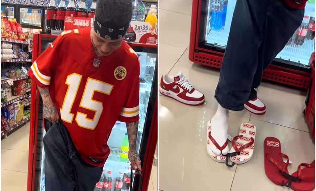 Santa Fe Klan se vuelve viral por comprar sandalias en un Oxxo