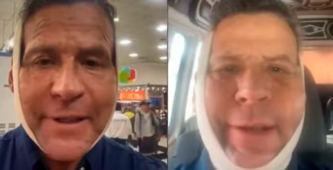 Alfredo Adame aparece con el rostro inflamado y vendado