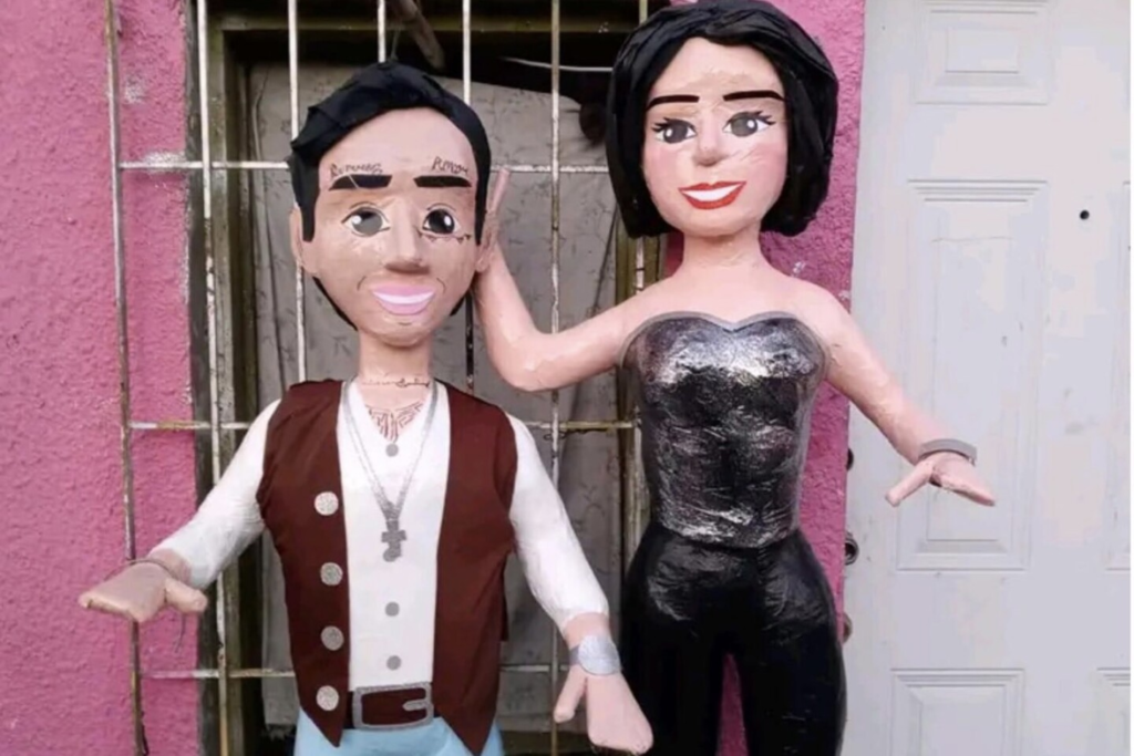 «Fan de su relación»: Crean piñata de Christian Nodal con Ángela