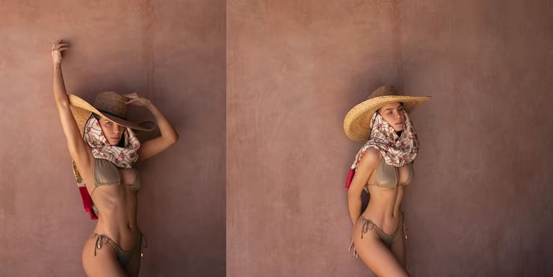 Belinda impone tendencia con bikini metalizado