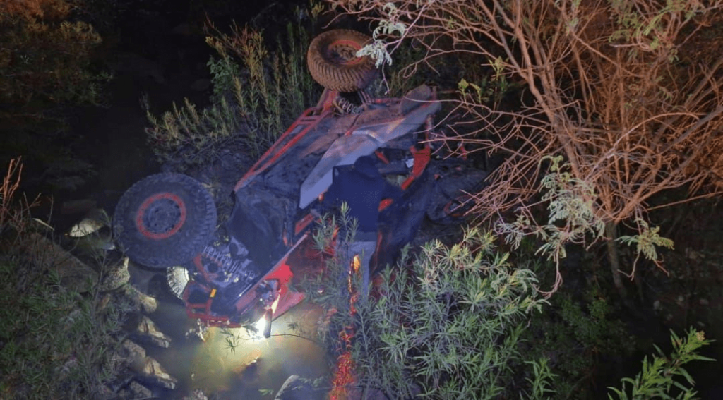 Volcadura de razer en Calvillo deja un herido grave