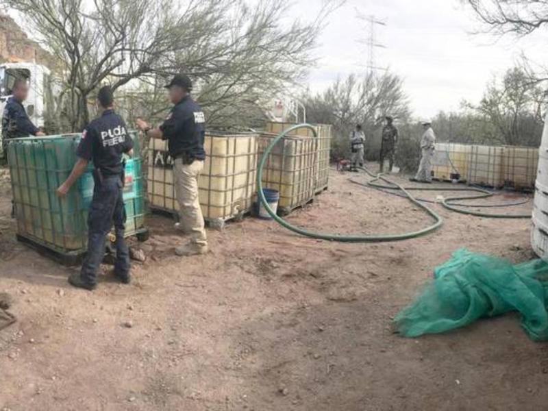 Autoridades federales catearon un predio en Jesús María utilizado para el “huachicoleo”