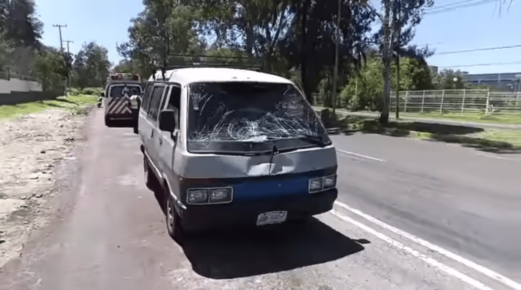 Un hombre fue atropellado por una combi en la salida a Calvillo