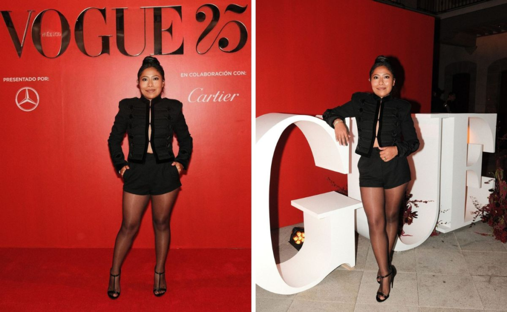Yalitza Aparicio muestra look elegante con shorts