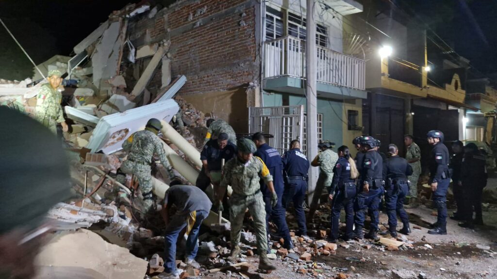 Explosión de un tanque de gas en Calvillo dejó 9 personas lesionadas y una casa derrumbada