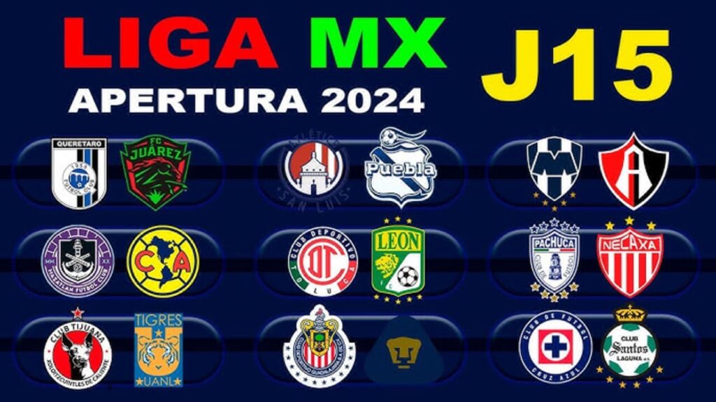 Jornada 15 del Apertura 2024 de la Liga MX, horarios y canales