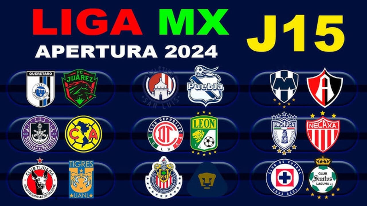 Jornada 15 del Apertura 2024 de la Liga MX, horarios y canales ¡El Aguas!