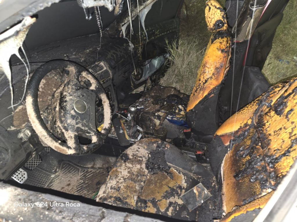 Se incendia vehículo en Villas de Nuestra Señora de la Asunción