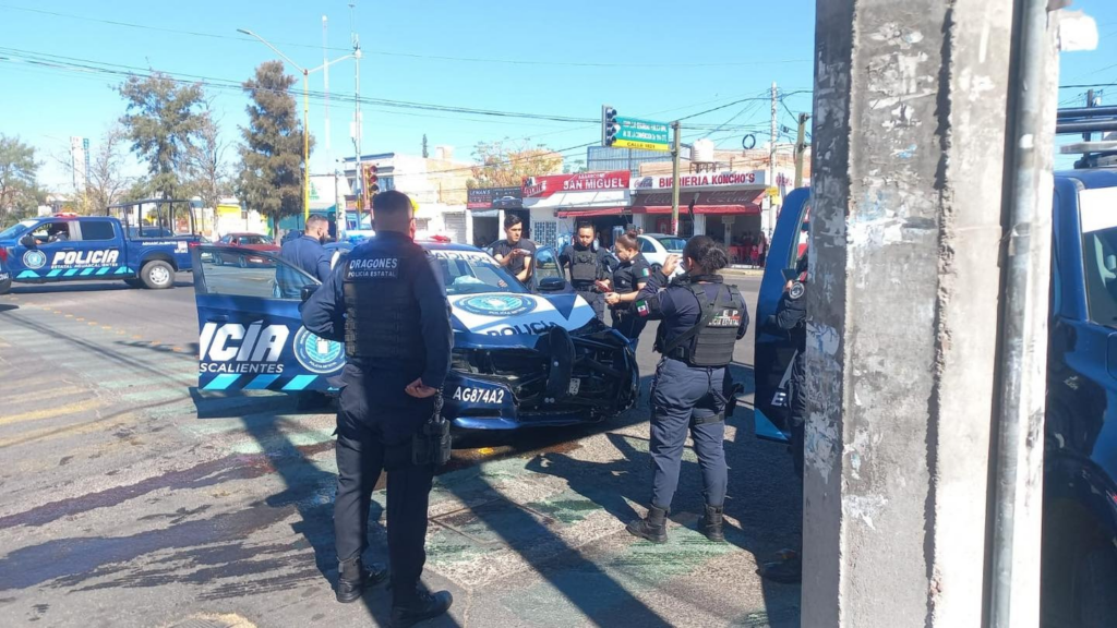 Una patrulla se estrelló contra una camioneta en Casa Nueva