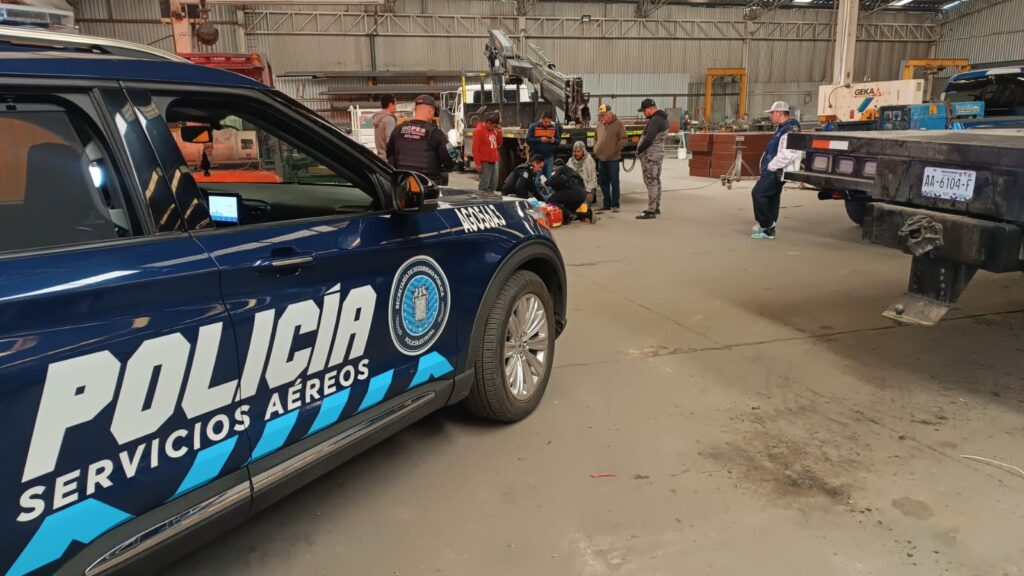 Accidente laboral deja a hombre con luxación de cadera en Aguascalientes