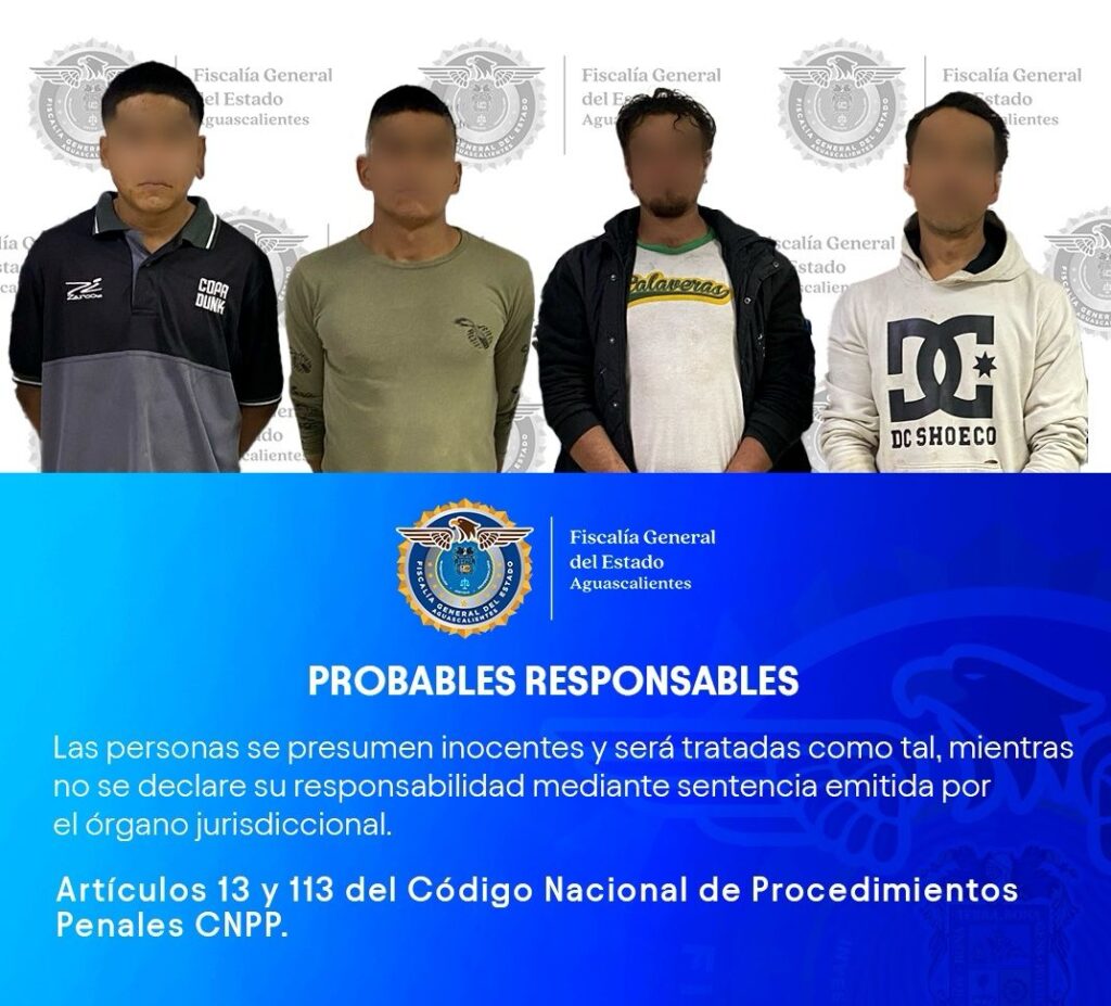 Detuvieron a cuatro sujetos que asesinaron a un joven en Norias de Ojocaliente