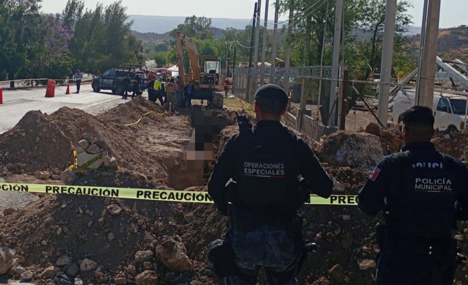Joven muere sepultado en el fondo de una zanja en Calvillo